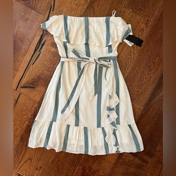 City Triangles Strapless Dress Womens XS Mini Cottagecore Y2K A-Line Stripe NWT - Picture 3 of 15